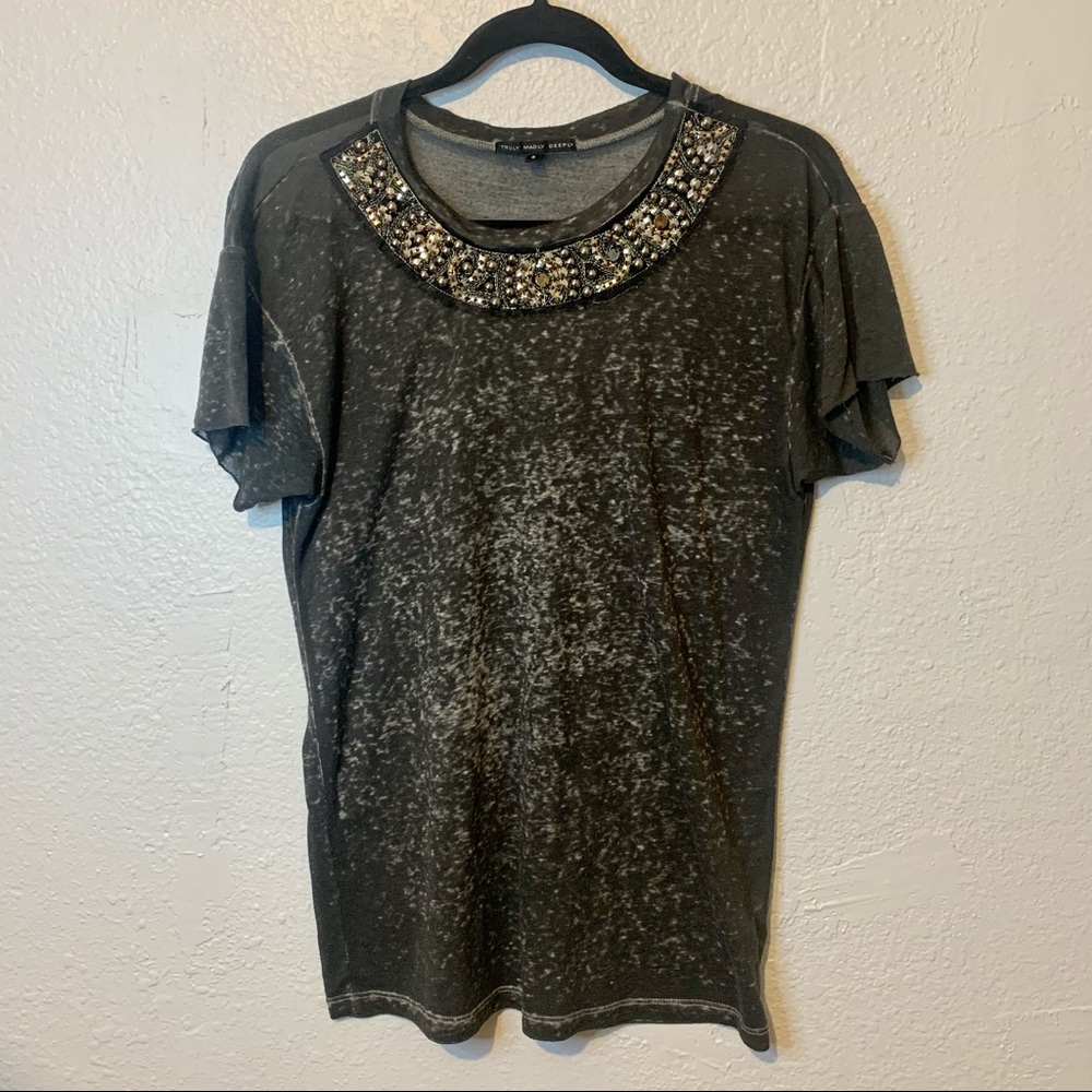 Truly Madly Deeply Beaded Tshirt